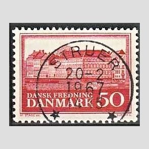 FRIM�RKER DANMARK | 1957 - AFA 370 - Nationalmuseets 150 �r - 30 �re r�d - Pragt Stemplet