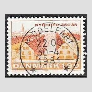 FRIM�RKER DANMARK | 1981 - AFA 726 - Nyboder 350 �r - 1,60 Kr. flerfarvet - Pragt Stemplet Middelfart