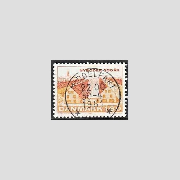 FRIMRKER DANMARK | 1981 - AFA 726 - Nyboder 350 r - 1,60 Kr. flerfarvet - Pragt Stemplet Middelfart