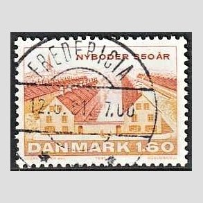 FRIM�RKER DANMARK | 1981 - AFA 726 - Nyboder 350 �r - 1,60 Kr. flerfarvet - Pragt Stemplet Fredericia