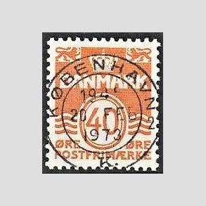 FRIM�RKER DANMARK | 1971 - AFA 514 - B�lgelinie 40 �re orange - Lux Stemplet 