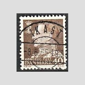 FRIMRKER DANMARK | 1965 - AFA 431 - Fr. IX 40 re brun - Pragt Stemplet