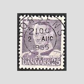 FRIMRKER DANMARK | 1955 - AFA 360 - Fr. IX 25 re violet - Lux Stemplet