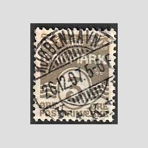FRIM�RKER DANMARK | 1905-06 - AFA 44 - B�lgelinie 3 �re gr� - Lux Stemplet