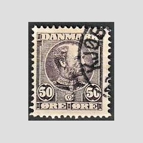 FRIMRKER DANMARK | 1904-05 - AFA 50 - Chr. IX 50 re lilla - Stemplet