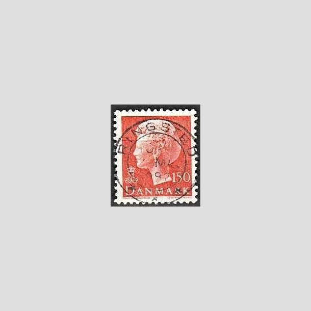 FRIMRKER DANMARK | 1981 - AFA 721 - Dronning Margrethe - 150 re orange - Pragt Stemplet Ringsted