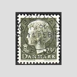 FRIMRKER DANMARK | 1981 - AFA 716 - Dronning Margrethe - 230 re sortgrn - Pragt Stemplet