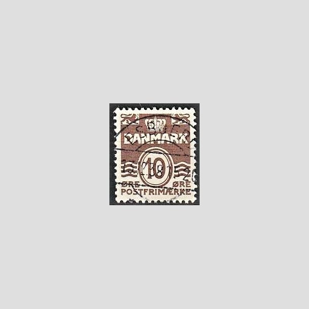 FRIMRKER DANMARK | 1937-38 - AFA 235 - Blgelinie 10 re brun - Lux Stemplet