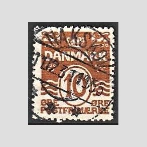 FRIM�RKER DANMARK | 1930 - AFA 185a - B�lgelinie 10 �re r�dbrun - Lux Stemplet 