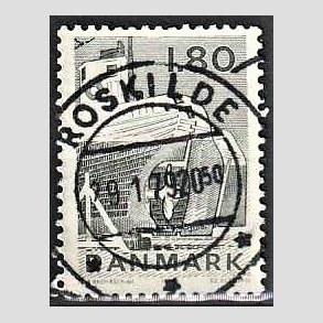 FRIM�RKER DANMARK | 1978 - AFA 666 - Dansk fiskeri - 1,80 Kr. sortgr�n - Pragt Stemplet Roskilde