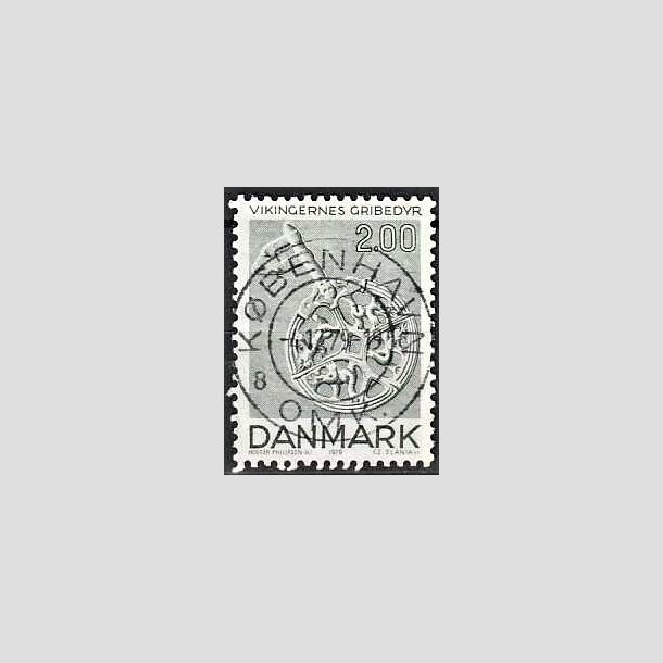 FRIMRKER DANMARK | 1979 - AFA 685 - Vikingetiden - 2 Kr. grnbl - Pragt Stemplet