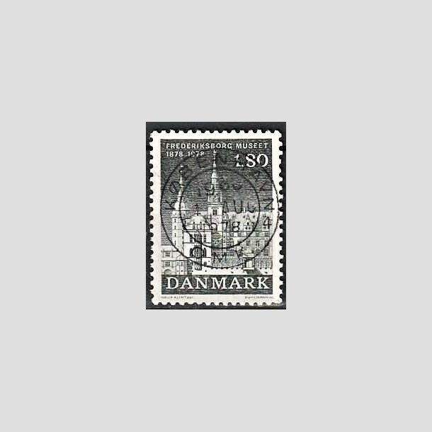 FRIMRKER DANMARK | 1978 - AFA 657 - Frederiksborgmuseet 100 r - 1,80 Kr. sortgr - Pragt Stemplet