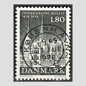 FRIM�RKER DANMARK | 1978 - AFA 657 - Frederiksborgmuseet 100 �r - 1,80 Kr. sortgr� - Pragt Stemplet