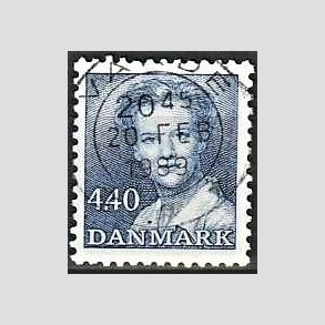 FRIMRKER DANMARK | 1989 - AFA 927 - Dronning Margrethe - 4,40 Kr. bl - Pragt Stemplet