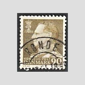 FRIMRKER DANMARK | 1961-62 - AFA 401 - Fr. IX 90 re olivgrn - Lux Stemplet
