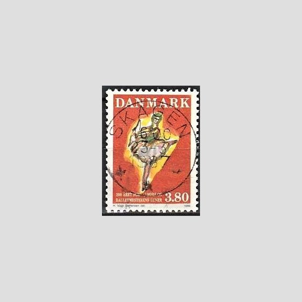 FRIMRKER DANMARK | 1986 - AFA 873 - Balletten Amors luner - 3,80 Kr. flerfarvet - Pragt Stemplet Skagen