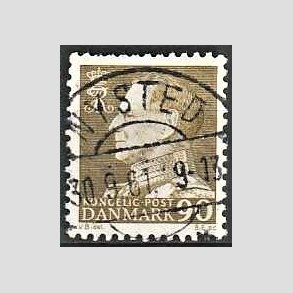 FRIMRKER DANMARK | 1961-62 - AFA 401 - Fr. IX 90 re olivgrn - Lux Stemplet