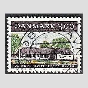 FRIM�RKER DANMARK | 1984 - AFA 807 - �ldre dansk kro - 3,00 Kr. flerfarvet - Lux Stemplet