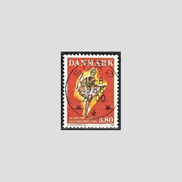 FRIMRKER DANMARK | 1986 - AFA 873 - Balletten Amors luner - 3,80 Kr. flerfarvet - Pragt Stemplet Sor