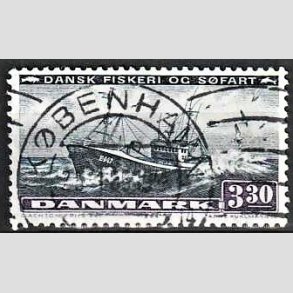 FRIM�RKER DANMARK | 1984 - AFA 811 - Fiskeri og s�fart - 3,30 Kr. sortbl�/violet - Pragt Stemplet