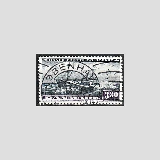 FRIMRKER DANMARK | 1984 - AFA 811 - Fiskeri og sfart - 3,30 Kr. sortbl/violet - Pragt Stemplet