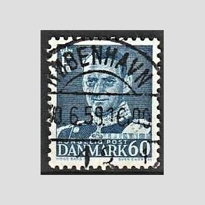 FRIMRKER DANMARK | 1952-53 - AFA 339 - Fr. IX 60 re mrkbl - Lux Stemplet Kbenhavn