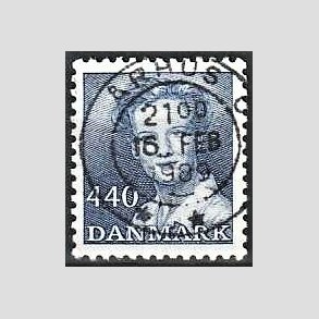 FRIMRKER DANMARK | 1989 - AFA 927 - Dronning Margrethe - 4,40 Kr. bl - Pragt Stemplet