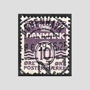 FRIM�RKER DANMARK | 1938 - AFA 248 - B�lgelinie 10 �re violet type II - Lux Stemplet
