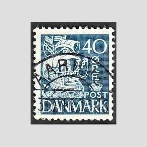 FRIM�RKER DANMARK | 1940 - AFA 260 - Karavel 40 �re bl� Type II - Lux Stemplet 