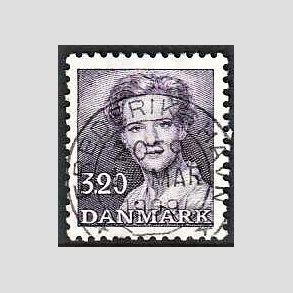 FRIMRKER DANMARK | 1988 - AFA 896 - Dronning Margrethe - 3,20 Kr. violet - Pragt Stemplet