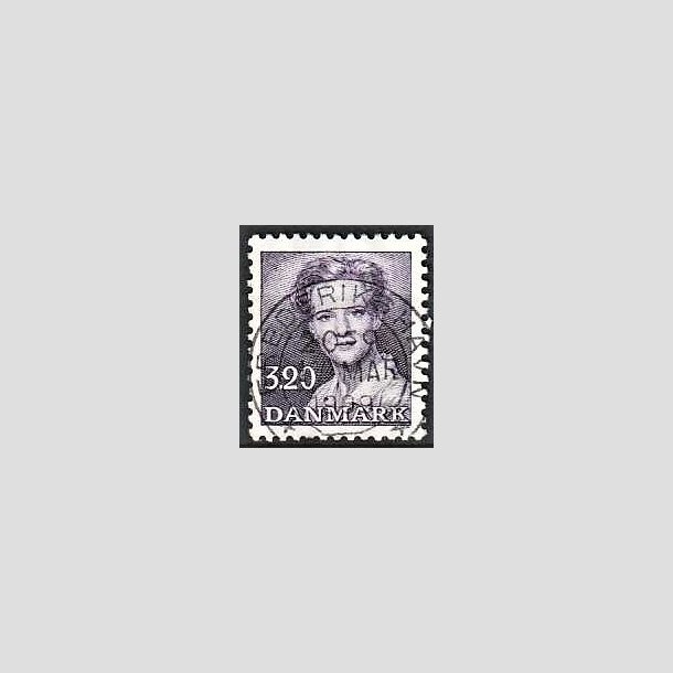 FRIMRKER DANMARK | 1988 - AFA 896 - Dronning Margrethe - 3,20 Kr. violet - Pragt Stemplet