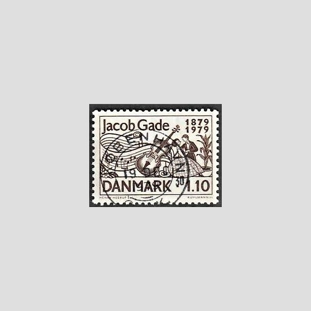 FRIMRKER DANMARK | 1979 - AFA 692 - Jacab Gade komponist - 1,10 Kr. brun - Pragt Stemplet