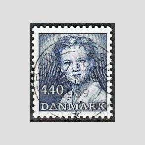 FRIMRKER DANMARK | 1989 - AFA 927 - Dronning Margrethe - 4,40 Kr. bl - Pragt Stemplet