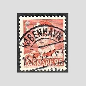FRIMRKER DANMARK | 1952-53 - AFA 343 - Fr. IX 95 re orangerd - Lux Stemplet 