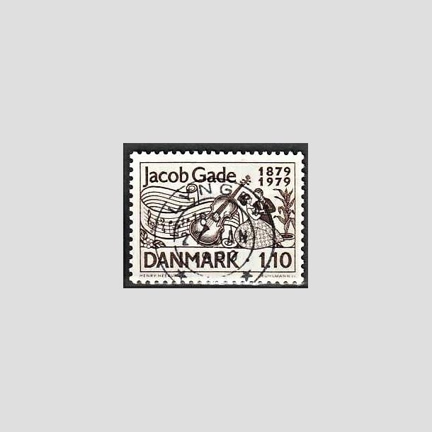 FRIMRKER DANMARK | 1979 - AFA 692 - Jacab Gade komponist - 1,10 Kr. brun - Pragt Stemplet