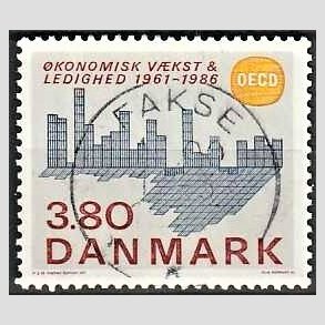 FRIM�RKER DANMARK | 1986 - AFA 875 - OEDC 25 �r - 3,80 Kr. flerfarvet - Pragt Stemplet