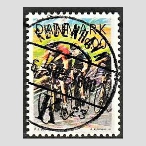 FRIM�RKER DANMARK | 1985 - AFA 838 - Sport - 6,00 Kr. flerfarvet - Pragt Stemplet