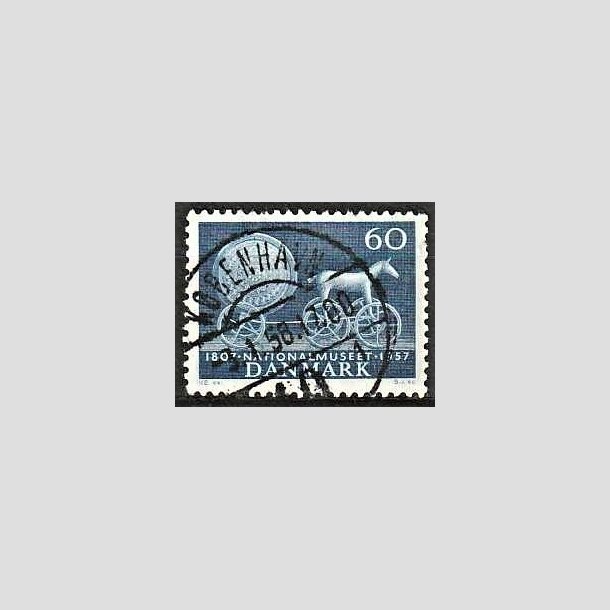 FRIMRKER DANMARK | 1957 - AFA 371 - Nationalmuseets 150 r - 60 re bl - Pragt Stemplet