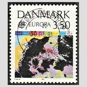 FRIM�RKER DANMARK | 1991 - AFA 989 - Europam�rker rumflyvning - 3,50 Kr. flerfarvet - Pragt Stemplet