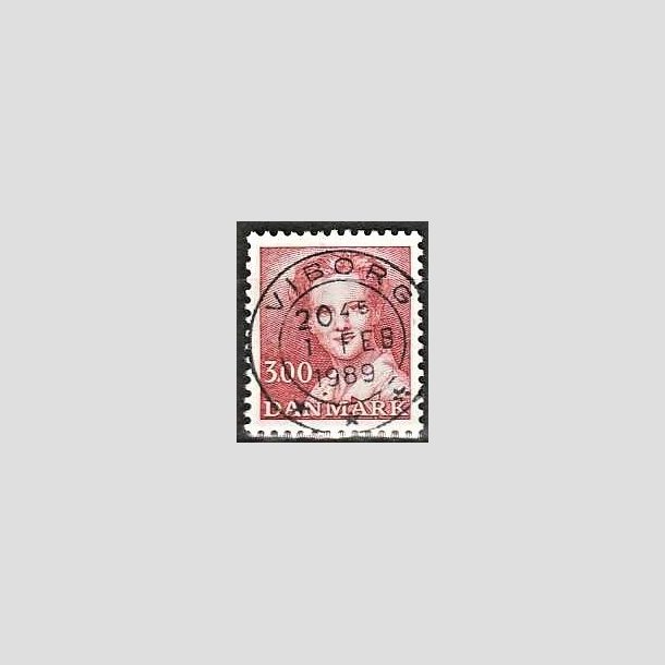 FRIMRKER DANMARK | 1988 - AFA 895 - Dronning Margrethe - 3,00 Kr. rd - Pragt Stemplet Viborg