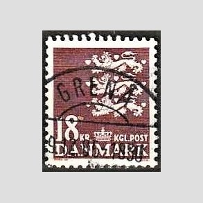 FRIMRKER DANMARK | 1985 - AFA 823 - Rigsvben 18 Kr. brun - Pragt Stemplet