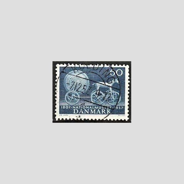 FRIMRKER DANMARK | 1957 - AFA 371 - Nationalmuseets 150 r - 60 re bl - Pragt Stemplet Kolding