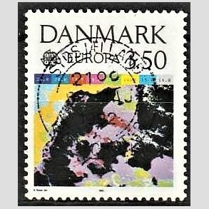 FRIM�RKER DANMARK | 1991 - AFA 989 - Europam�rker rumflyvning - 3,50 Kr. flerfarvet - Pragt Stemplet