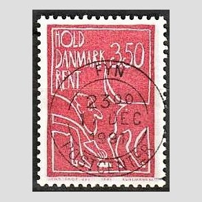 FRIM�RKER DANMARK | 1991 - AFA 1003 - Hold Danmark rent - 3,50 Kr. r�d - Pragt Stemplet