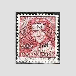 FRIMRKER DANMARK | 1988 - AFA 895 - Dronning Margrethe - 3,00 Kr. rd - Pragt Stemplet