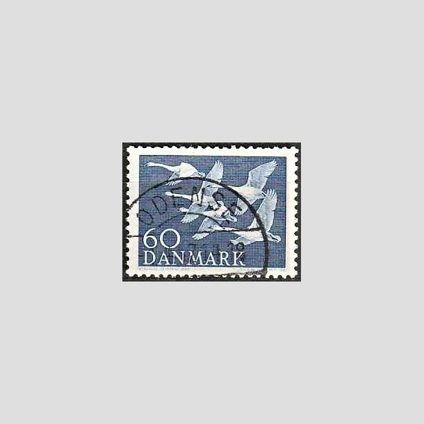 FRIMRKER DANMARK | 1956 - AFA 368 - Nordens svaner - 60 re bl - Lux Stemplet