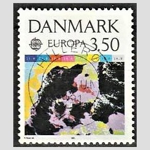 FRIM�RKER DANMARK | 1991 - AFA 989 - Europam�rker rumflyvning - 3,50 Kr. flerfarvet - Pragt Stemplet