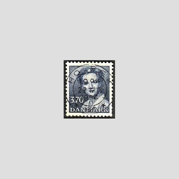 FRIMRKER DANMARK | 1984 - AFA 792 - Dronning Margrethe - 3,70 Kr. bl - Pragt Stemplet