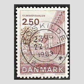 FRIM�RKER DANMARK | 1983 - AFA 778 - EU Bygningskunst - 2,50 Kr. r�d/r�dbrun - Pragt Stemplet