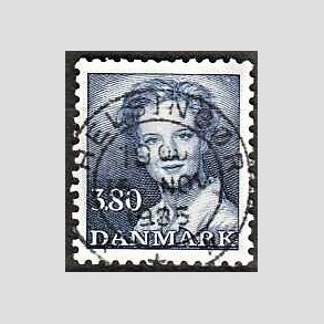 FRIMRKER DANMARK | 1985 - AFA 822 - Dronning Margrethe - 3,80 Kr. bl - Pragt Stemplet